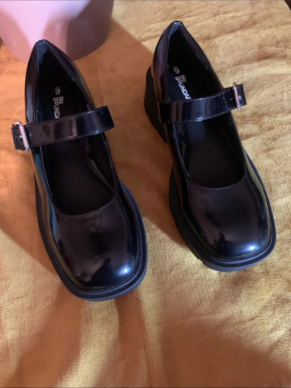 No Boundaries Black Patent Mary Jane Dress Shoes